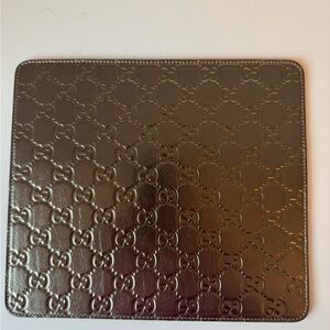Gucci Leather Guccissima GG Gold Mouse Pad